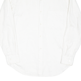 Mens Plain Shirt White Long Sleeve M