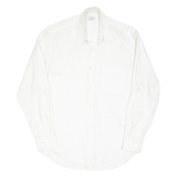 Mens Plain Shirt White Long Sleeve M