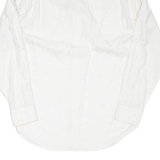 Mens Plain Shirt White Long Sleeve M