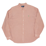 RALPH LAUREN Mens Shirt Orange Check Long Sleeve XL