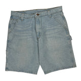 Wrangler Cargo Denim Shorts - 34W 10L Light Wash Cotton