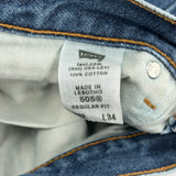 Levis 505 Jeans - 33W 34L Blue Cotton