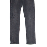 LEVI'S 502 Big E Jeans Mens Black Regular Tapered Charcoal Wash W26 L29