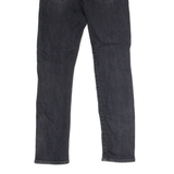 LEVI'S 502 Big E Jeans Mens Black Regular Tapered Charcoal Wash W26 L29
