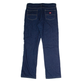 DICKIES Blanket Lined Workwear Womens Jeans Blue Regular Bootcut Raw W34 L32