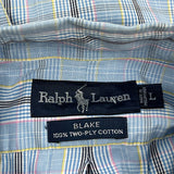 Blake Ralph Lauren Checked Shirt - Large Blue Cotton