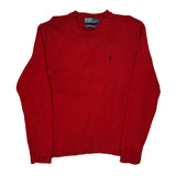 Polo By Ralph Lauren Sweater - Large Red Cotton