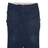 DICKIES Cargo Womens Trousers Blue Relaxed Straight W42 L30