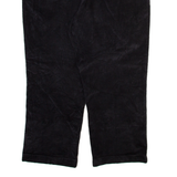ROUNDTREE AND YORKE Mens Corduroy Trousers Black Relaxed Straight W38 L27