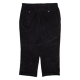 ROUNDTREE AND YORKE Mens Corduroy Trousers Black Relaxed Straight W38 L27