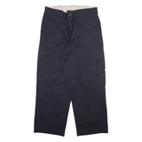 DICKIES Cargo Mens Trousers Black Relaxed Straight W33 L27
