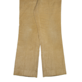 Womens Corduroy Trousers Beige Regular Bootcut W32 L34