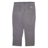 CARHARTT Mens Trousers Grey Relaxed Straight W42 L32