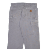 CARHARTT Carpenter Mens Trousers Grey Relaxed Straight W36 L32