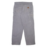 CARHARTT Carpenter Mens Trousers Grey Relaxed Straight W36 L32