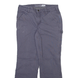 CARHARTT Fleece Lined Carpenter Womens Trousers Blue Loose Straight W30 L29
