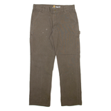 CARHARTT Carpenter Mens Trousers Grey Relaxed Straight W33 L30