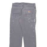CARHARTT Carpenter Mens Trousers Grey Relaxed Straight W30 L30