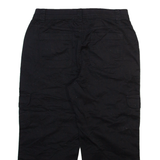 STYLE AND CO Cargo Womens Trousers Black Relaxed Straight W32 L23