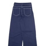 H&M Womens Trousers Blue Regular Bootcut W24 L31