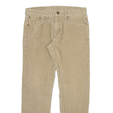 LEVI'S 502 Mens Corduroy Trousers Beige Regular Tapered W29 L27