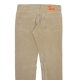 LEVI'S 502 Mens Corduroy Trousers Beige Regular Tapered W29 L27
