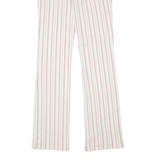 TRUSSARDI JEANS Pinstripe Womens Trousers Cream Regular Bootcut Linen W28 L33