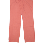 Pleated Womens Trousers Red Relaxed Straight W28 L36