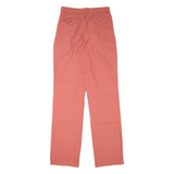 Pleated Womens Trousers Red Relaxed Straight W28 L36
