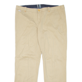 LACOSTE Chino Womens Trousers Beige Regular Straight W34 L27