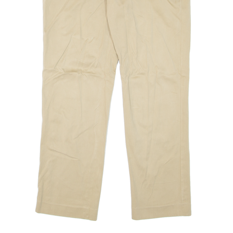 LACOSTE Chino Womens Trousers Beige Regular Straight W34 L27