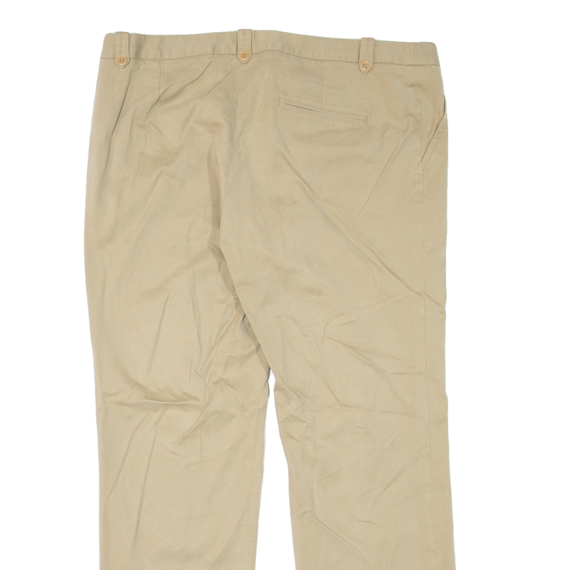 LACOSTE Chino Womens Trousers Beige Regular Straight W34 L27