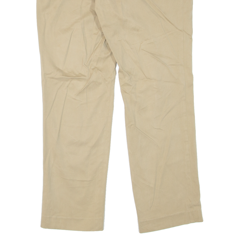 LACOSTE Chino Womens Trousers Beige Regular Straight W34 L27