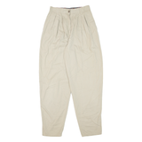 ANNA MONTANA Pleated Womens Trousers Beige Regular Mom W24 L29