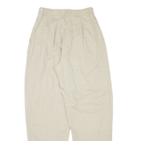 ANNA MONTANA Pleated Womens Trousers Beige Regular Mom W24 L29