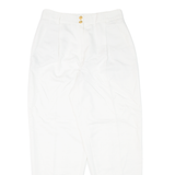 WICHELE Pleated Womens Trousers White Regular Mom Viscose W28 L28