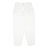 WICHELE Pleated Womens Trousers White Regular Mom Viscose W28 L28