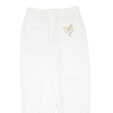 WICHELE Pleated Womens Trousers White Regular Mom Viscose W28 L28