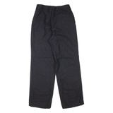 Pleated Womens Trousers Grey Relaxed Straight Wool W24 L29