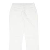 KRIZIA JEANS Floral Embroidered Womens Trousers White Regular Bootcut W25 L27
