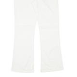 KRIZIA JEANS Floral Embroidered Womens Trousers White Regular Bootcut W25 L27