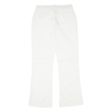 KRIZIA JEANS Floral Embroidered Womens Trousers White Regular Bootcut W25 L27