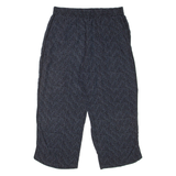 OPUS Chevron Pattern Crop Womens Trousers Grey Loose Straight Viscose W28 L23