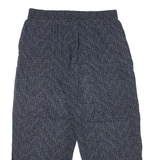 OPUS Chevron Pattern Crop Womens Trousers Grey Loose Straight Viscose W28 L23