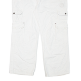 CAMP DAVID Cargo Mens Trousers White Regular Straight W40 L28