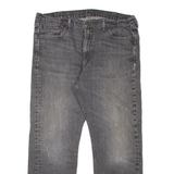 LEVI'S 505 Jeans Mens Grey Regular Straight Stone Wash W37 L30