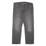 LEVI'S 505 Jeans Mens Grey Regular Straight Stone Wash W37 L30