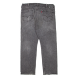 LEVI'S 505 Jeans Mens Grey Regular Straight Stone Wash W37 L30