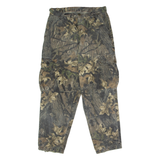 Camouflage Cargo Womens Flannel Trousers Green Slim Tapered 90s W32 L28
