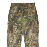 Realtree Camouflage Cargo Mens Twill Trousers Brown Regular Straight W36 L30